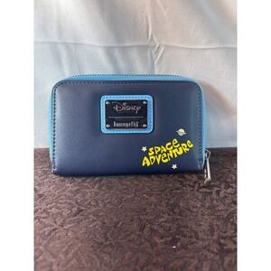 Disney Loungefly Lilo and Stitch Space Adventure Zip Wallet Navy Blue Kids